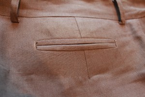 Insnitt på en formell byxa.