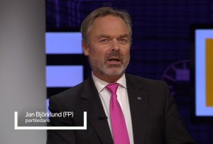 Jan Björklund och den rosa slipsen.