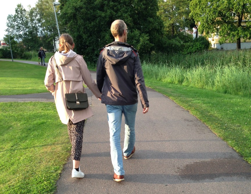 Par med funktionsjacka